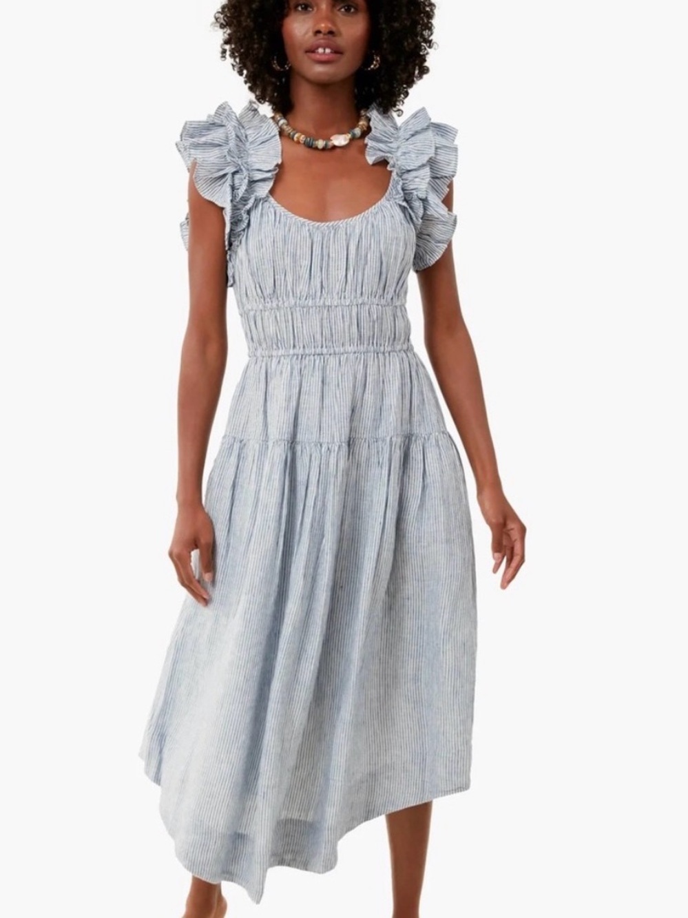 Ulla Johnson Rissa Linen Midi Dress Size 4
